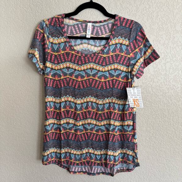 Lularoe Classic-T‎ Geometric Stripes XS - Picture 1 of 2